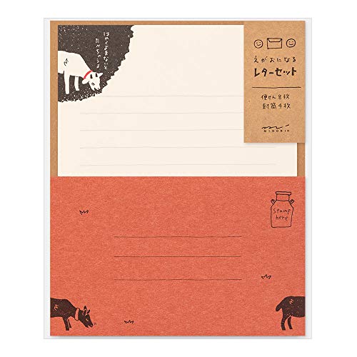 Midori 91802543 Letter Set, EGA, Goat Pattern