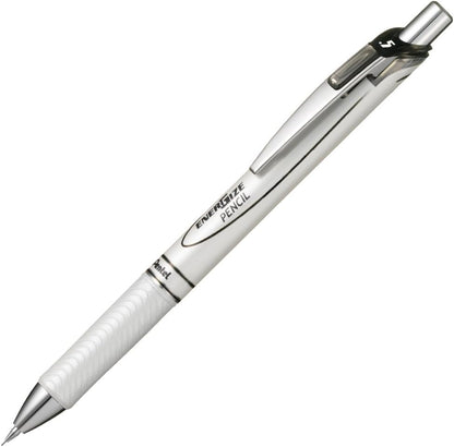 Pentel XPL75-AW EnerGel Mechanical Pencils, 0.02 inches (0.5 mm), Pearl Black, 5 Pieces