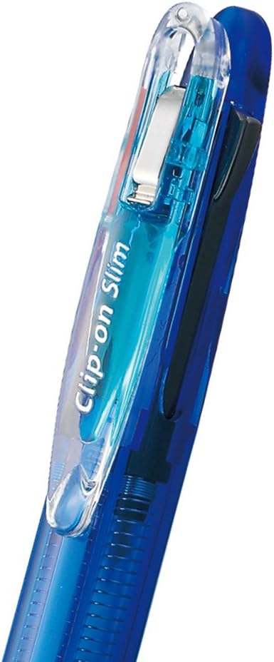ZEBRA 3 Color Ballpoint Pen Clip-On Slim 3C Blue 10pcs B-B3A5-BL