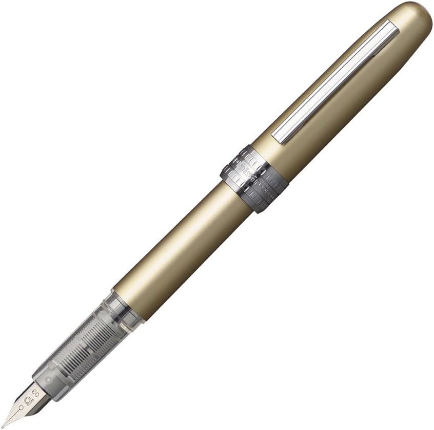 PLATINUM Fountain Pen, Plaisir Fine Nib, Yellow (PGB-1000-#68-F)