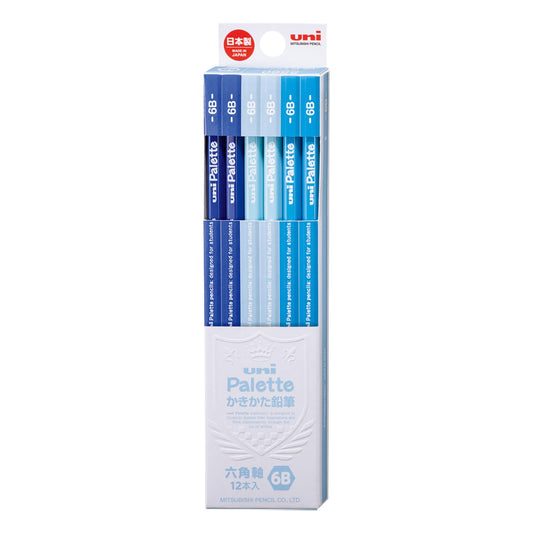Mitsubishi Pencil, Uni Palette, 6B, Pastel Blue, 1 Dozen