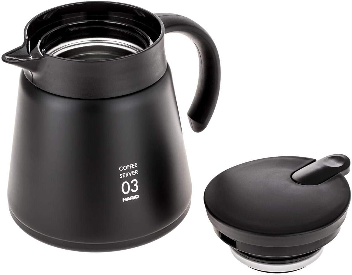 Hario V60 Insulated Metal Server, 800ml, Black