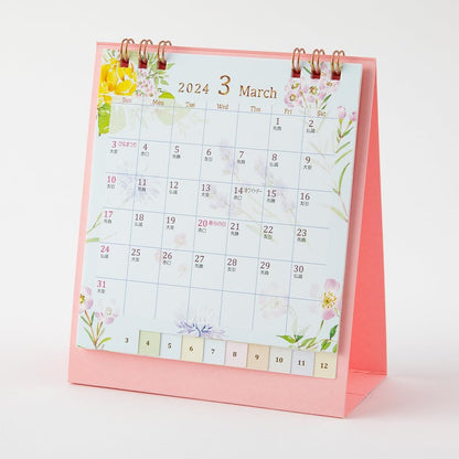 Midori 31269006 2024 Calendar, Tabletop, S, Country Time Floral Pattern (country time floral pattern)