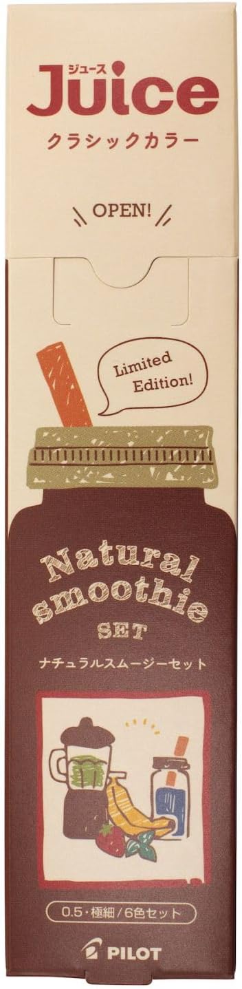 PILOT Gel Ink Ballpoint Pen, Juice, 0.5mm, Classic Color Set (6CCN, Natural Smoothie)