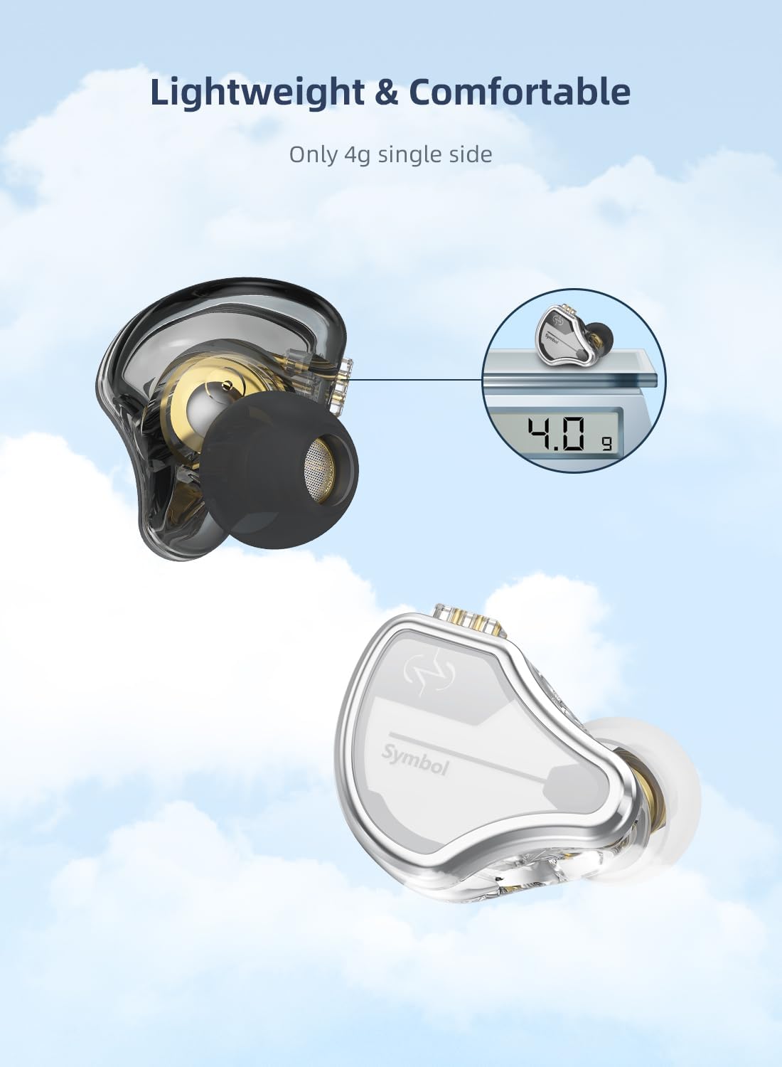 In Ear Monitor Wired Headphone, CCZ BC02 Dynamic Driver Bass Wired Headphone, Professional Hifi Earphone,Stereo Sound IEM Earbuds Earphone,CCZ In Ear Monitor for System (Silver Black, with MIC)???