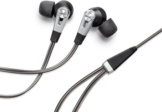 DENON Canal Type Earphone Hi-Res Support Dual air Compression Driver Mounted AH-C820BKEM (Black)