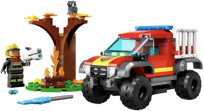 LEGO City 60393 Off-Road Fire Truck, Toy Blocks, Present, Vehicle, Glue, Fire Firefight, Boys, Girls, Ages 5 and Up