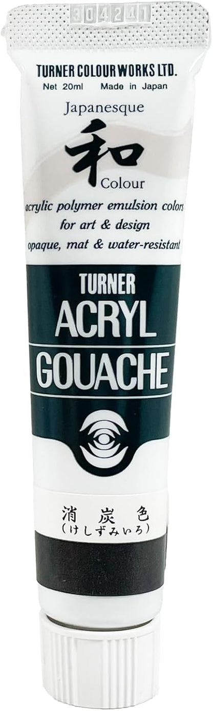 Turner Colour Works Acryl Gouache Artist Acrylic Paint - Single 20 ml Tube - Japanesque Dark Grey