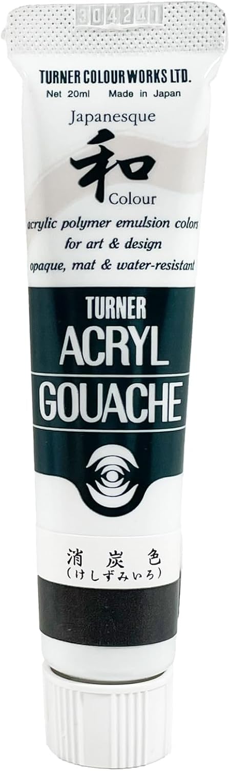 Turner Colour Works Acryl Gouache Artist Acrylic Paint - Single 20 ml Tube - Japanesque Dark Grey