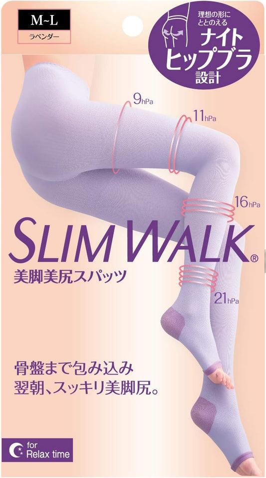 Slim Walk Legs Buttocks M-L Size Lavender (Slim Walk,Spats for Night,ML) Pressure Spats
