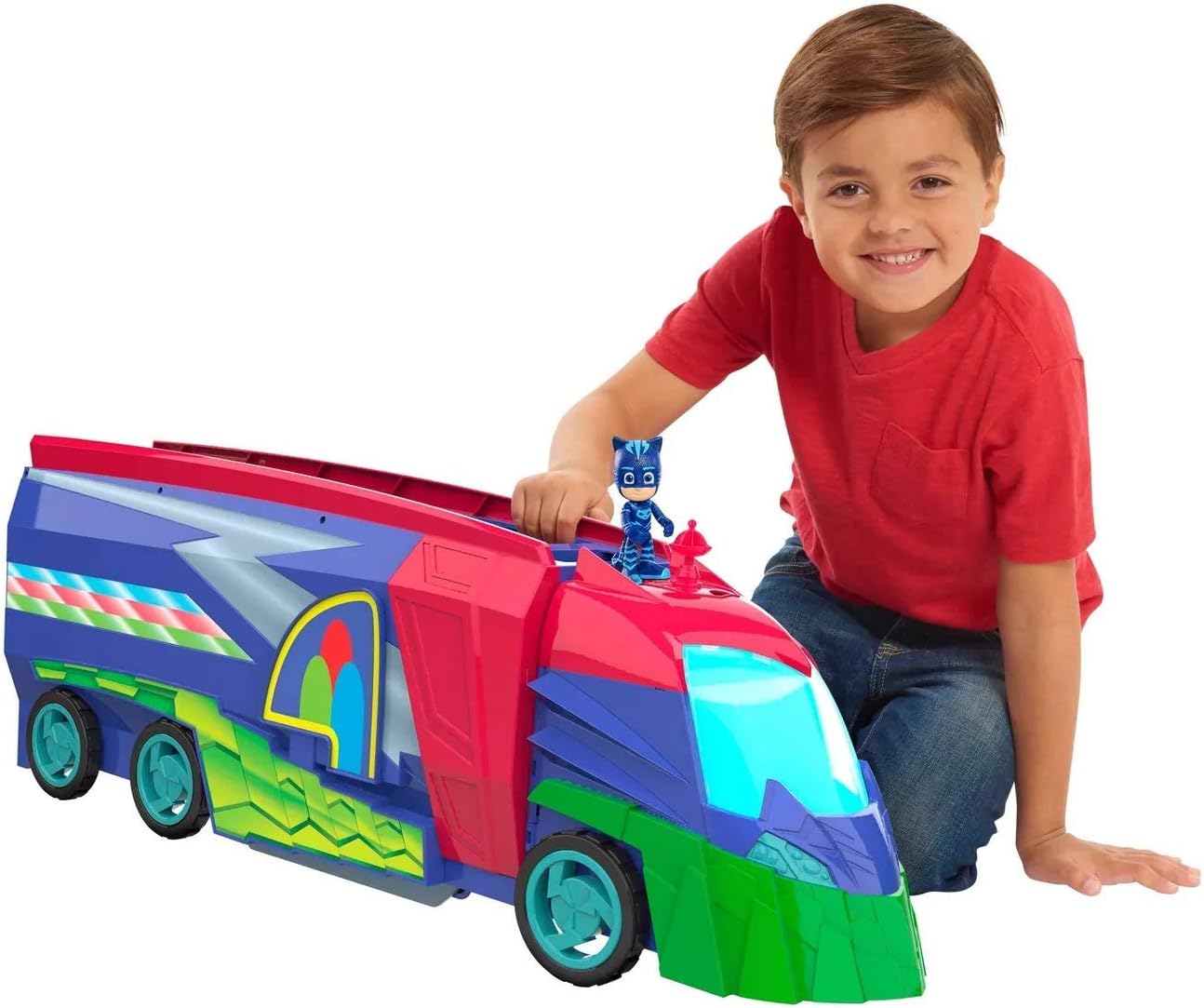PJ Masks PJ Seeker with Bonus Figures,10-pieces, Lights and Sounds Toy Vehicle, Kids Toys for Ages 3 Up, Amazon Exclusive by Just Play