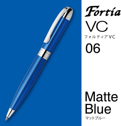 ZEBRA Oil Based Ink Ballpoint Pen, Fortia VC, Black Ink, Matte Blue Body - BA93-MTBL