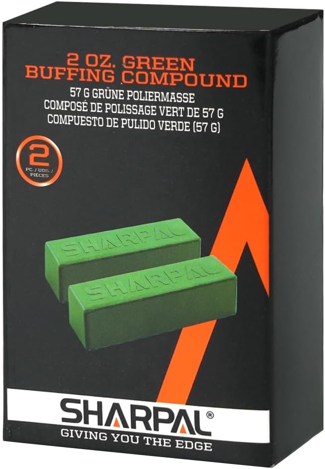 SHARPAL 208H 106g / 4 Oz. Polishing Compound Fine Green Buffing Compound, Leather Strop Sharpening Stropping Compounds (2-Pack, Total 106g / 4 Oz.)