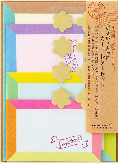 Card letter set, frame