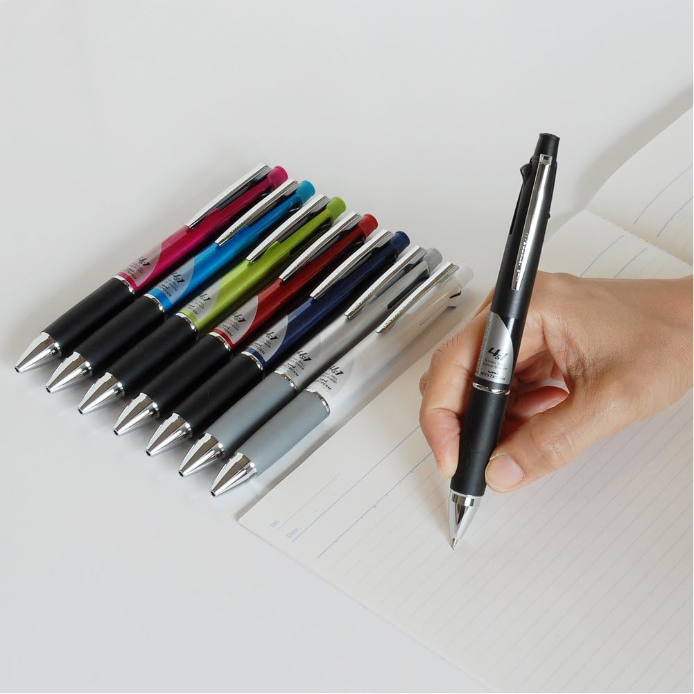 uni JETSTREAM 4&1 Red, Green, Blue, and Black 0.7mm Ballpoint Multi Pen and 0.5mm Mechanical Pencil (Green)