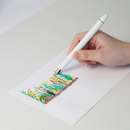 Sailor Fude DE Mannen Fountain Pen, Pearl White, Special Nib (12-0150-010) writing sample
