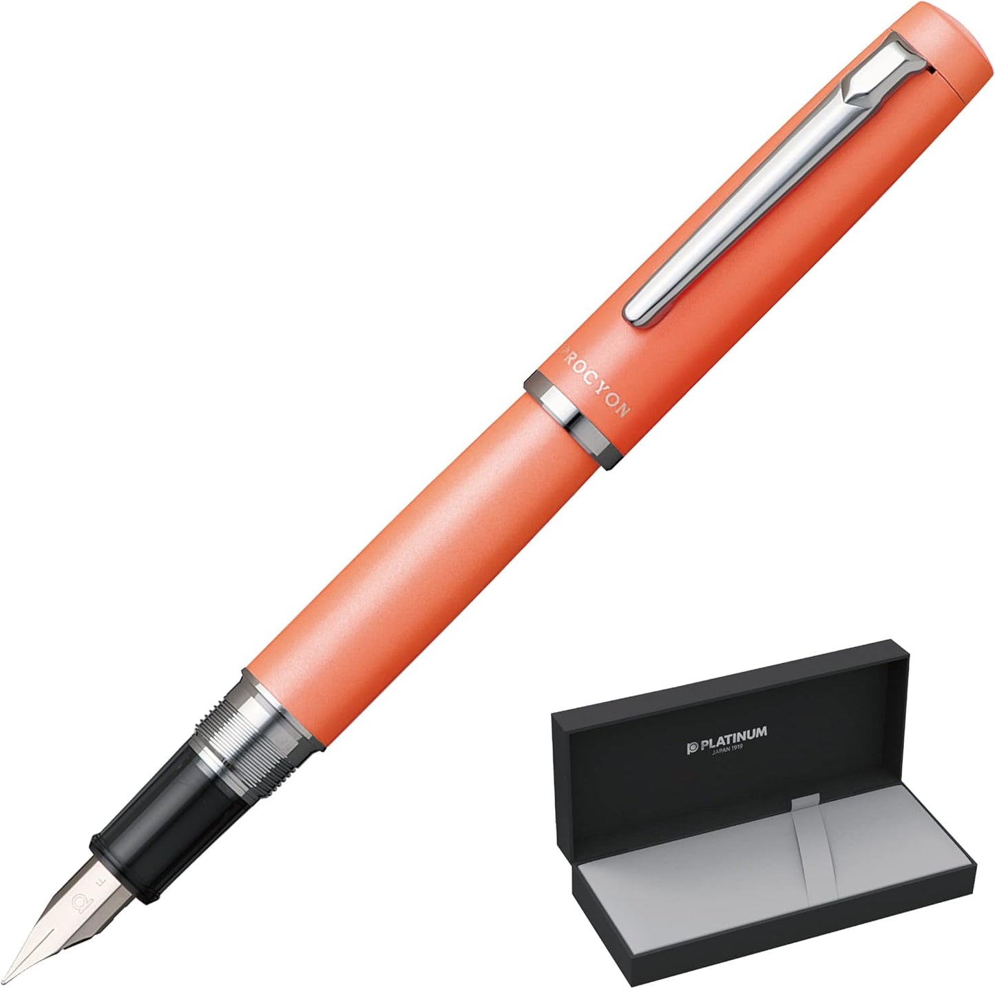 PLATINUM PNS-5000 25-2 Procyon #25 Fountain Pen, Persimmon Orange, Fine Point