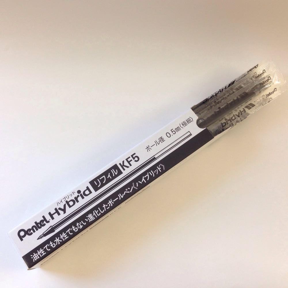 Pentel KF5-A Ballpoint Pen Refill for Hybrid, Pack of 10