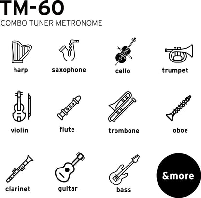 Korg TM60BK Tuner Metronome, Black