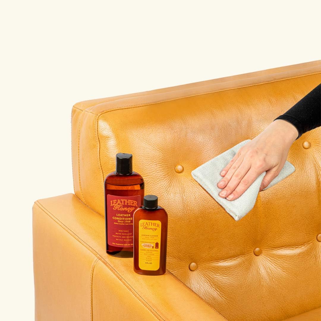 Leather Honey Lint-Free Application Cloth: Microfiber Cloth for Use Leather Conditioner and Leather Cleaner. Leather Care Made in The USA Since 1968