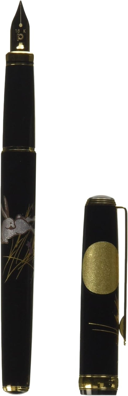 Platinum Makie Fountain Pen Kanazawa Foil Moon and Rabbit Fine Print (F) PTL-15000H#87-2 (Japan Import), main image