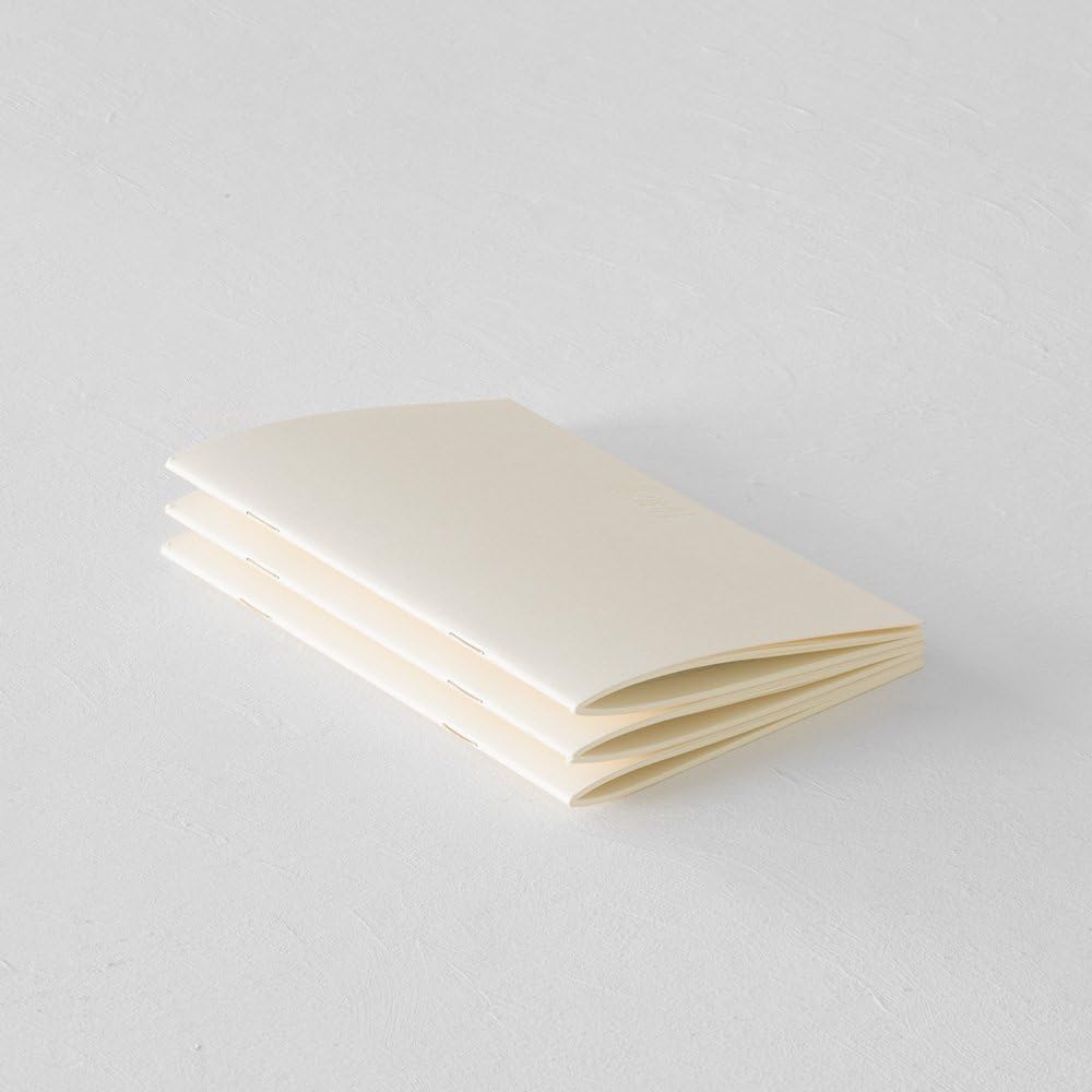 DESIGNPHIL Midori 15206006 Notebook, MD Notebook, Light, Unruled, 3 Books