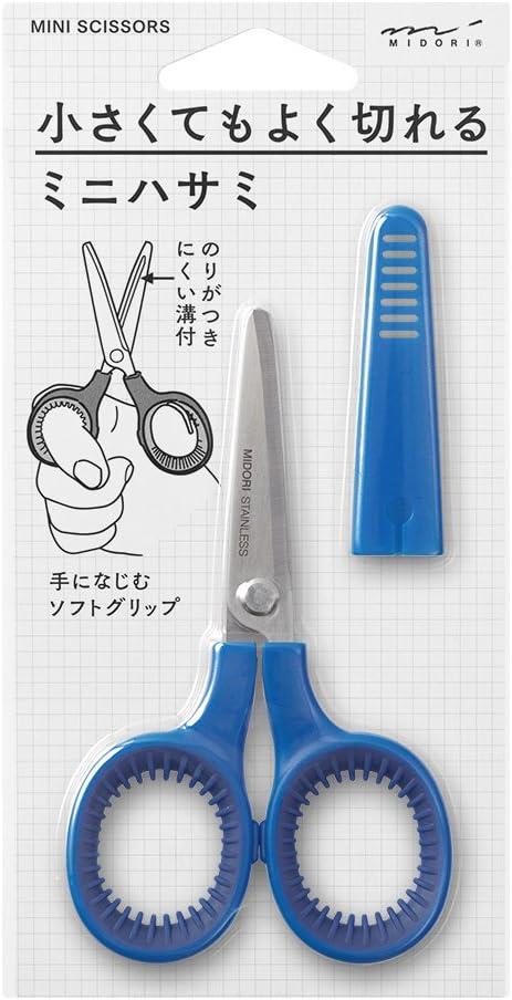 Midori 35326006 Mini Scissors, Blue