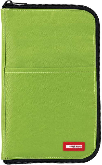 LIHITLAB LAB Slim Pen/Pencil Pouch, Wide, 0.7 ?� 5.5 ?� 8.5 Inches, Yellow Green (A7653-6)