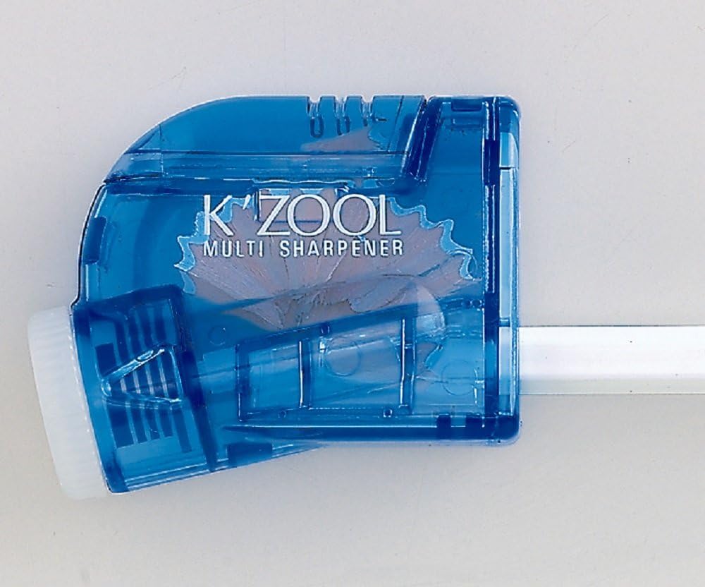 Kutsuwa STAD Angle Adjustable Pencil Sharpener K'ZOOL, Transparent Blue (RS007BL)