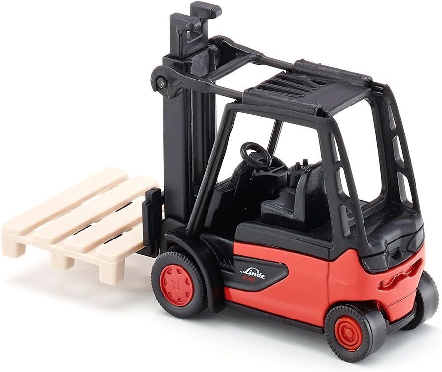 Siku 1311, Forklift, Metal/Plastic, Red/Black, Incl. 1 Pallet, Movable Fork