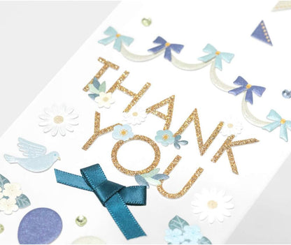 Midori Sticker PCM 2516 Thank You Ribbon Pattern