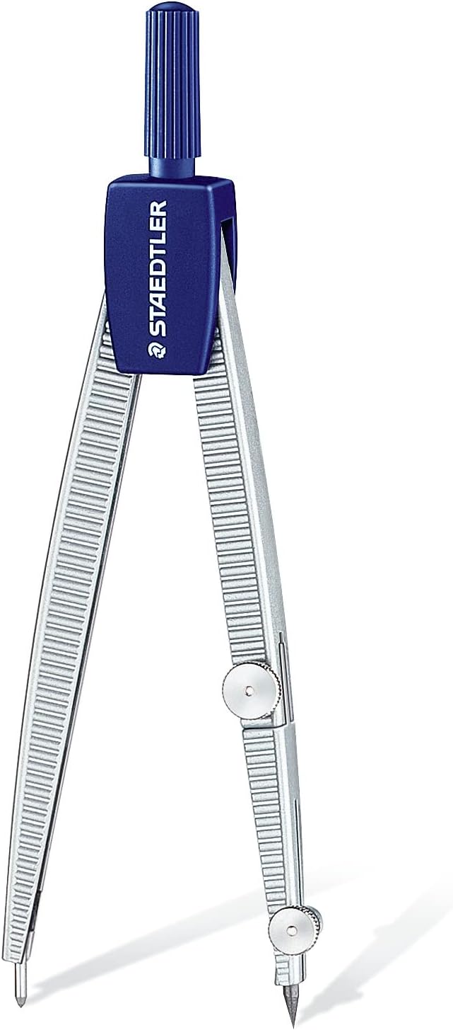 STAEDTLER 550 60 Noris School Compass with Universal Adapter, Lead Box and Spare Lead Part (300 mm Diameter)
