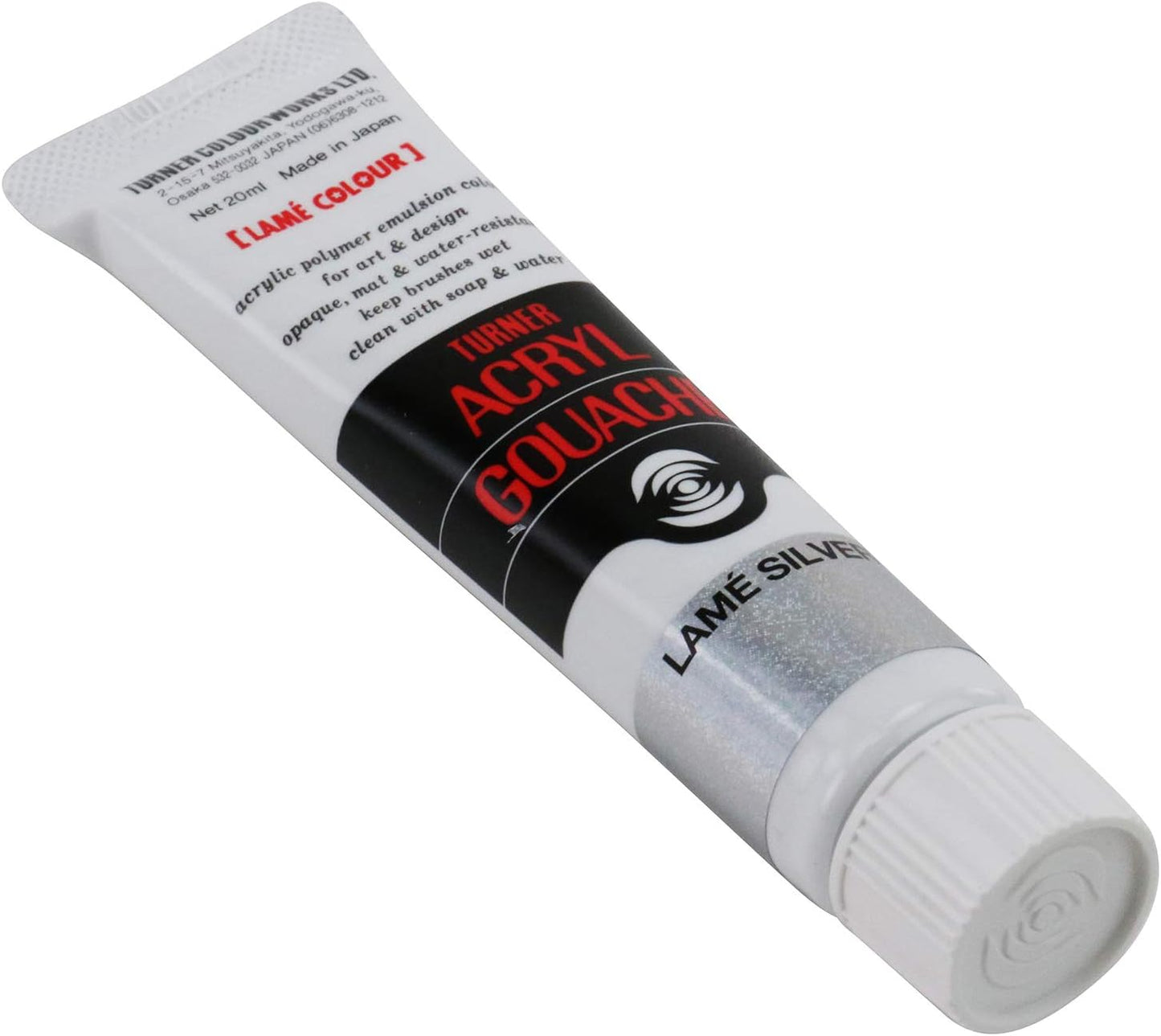 Turner Colour Works Acryl Gouache Artist Acrylic Paint - Single 20 ml Tube - Lam?? Silver