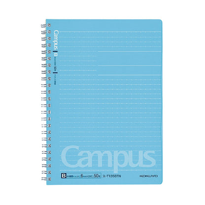 Kokuyo Campus Twin Ring Notebook - A5 - Dotted 6 mm Rule - 50 Sheets