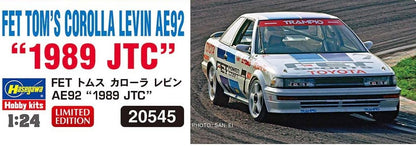 Hasegawa 1/24 FET Toms Corolla Levin AE92 1989 JTC Plastic Model 20545