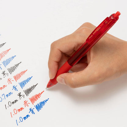 Pentel BL130-B EnerGel Ink Ballpoint Pen, S, 0.04 inches (1.0 mm), Red, 10 Pieces