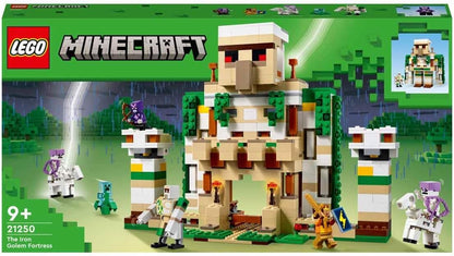 Lego 21250 Minecraft The Iron Golem Fortress, Buildable Castle Toy, Convertible into a Large Figure, with 7 Figures Including Crystal Knight, Skeleton Rider and A Loaded Creeper