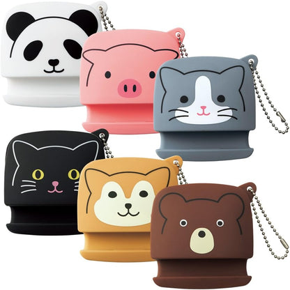 LIHIT LAB PuniLabo Cell Phone Stand w/ Earphone Holder, 3.1" ?� 1.2", Panda (A7713-6)