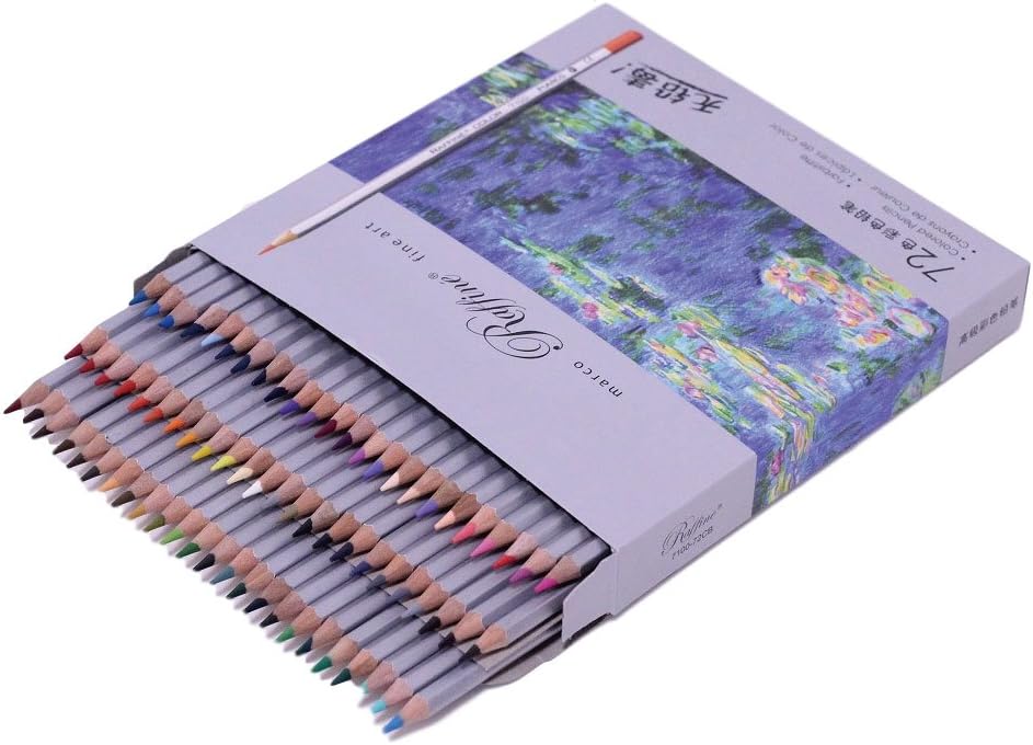 [E-STAR] pencils 72 color set children / adult coloring book illustrations sketch