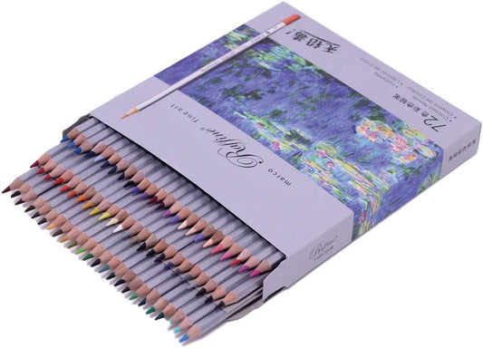 [E-STAR] pencils 72 color set children / adult coloring book illustrations sketch