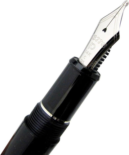 PLATINUM PLATINUM Fountain Pen #3776 Century Rhodium Finish #7-5 Black Diamond Nib Size: BB (Extra Broad) (Black Diamond, Broad Bold)