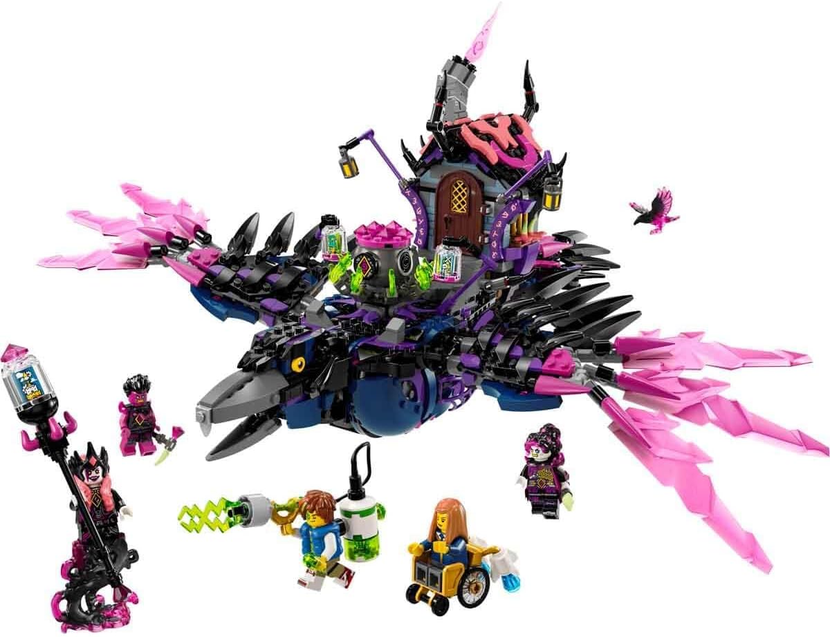 LEGO DREAMZzz Midnight Crow of The Witch Never with Animals and Toy House Convertible to Spider and Bird Figure, Gift for Boys and Girls 9 Years and Older, Fantasy Creative Play 71478