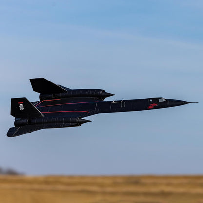 E-flite RC Airplane SR-71 Blackbird 40mm Twin EDF BNF Basic Transmitter Battery and Charger Not Included EFL02050