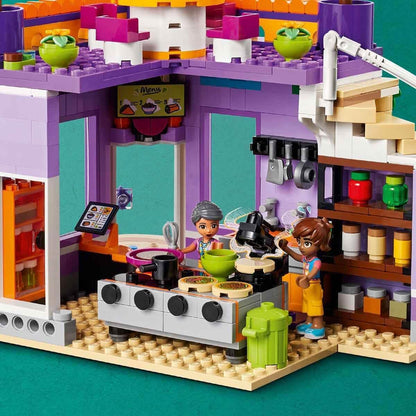 LEGO 41747 Friends Heartlake City Collective Kitchen Toy with Home Accessories, 3 Mini Dolls Plus Churro the Cat Figurine, Combine with the Collective Center (41748)