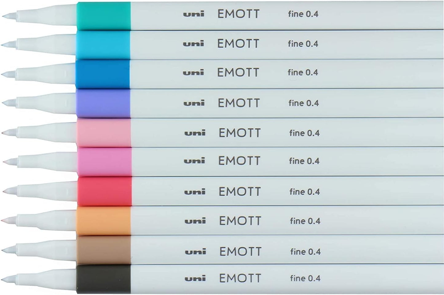 Uni EMOTT Fineliner Pen Set #2, 10-Colors