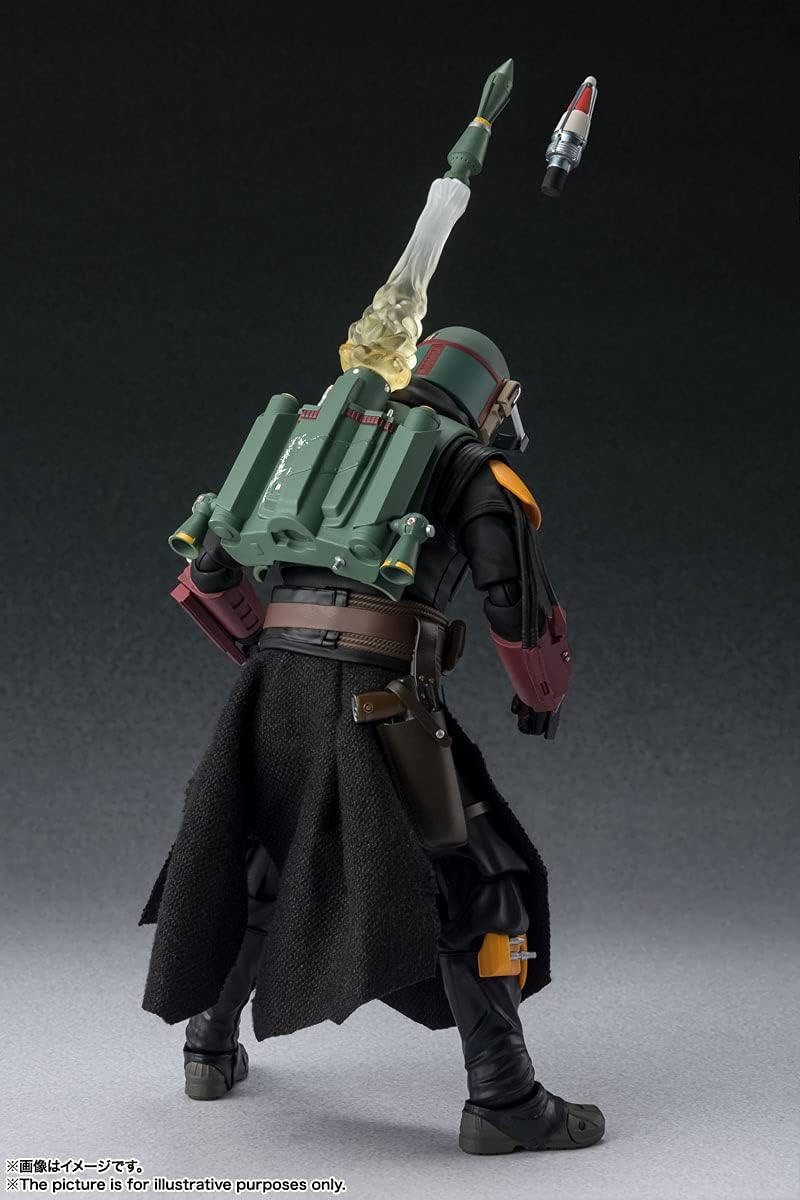 S.H. Figuarts Star Wars The Mandalorian Boba Fett, Approx. 6.1 inches (155 mm), ABS & PVC & Cloth Pre-Painted Action Figure