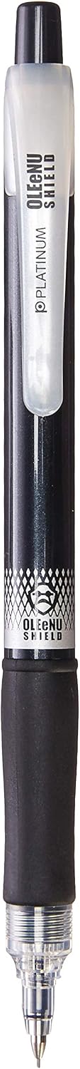 PLATINUM Mechanical Pencil Oleenu Shield, 0.5mm, Metallic Black (MOLS-200-#1)