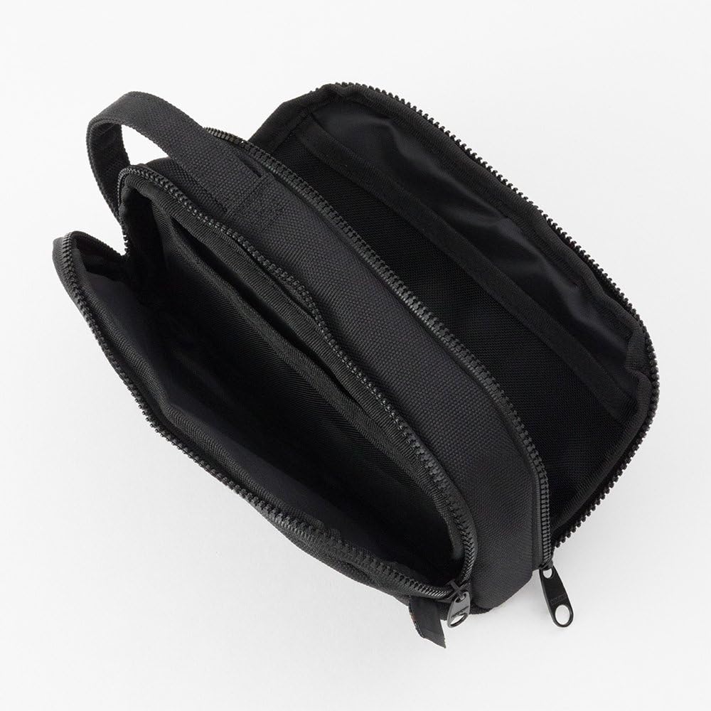 Midori 41784006 Pen Case, 2-Way Pouch, Pen Pouch, Cordura, Black