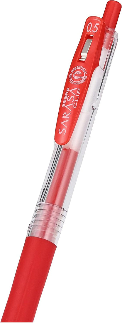 ZEBRA Gel Ballpoint Pen Sarasa Clip 0.5 Red 10pcs B-JJ15-R