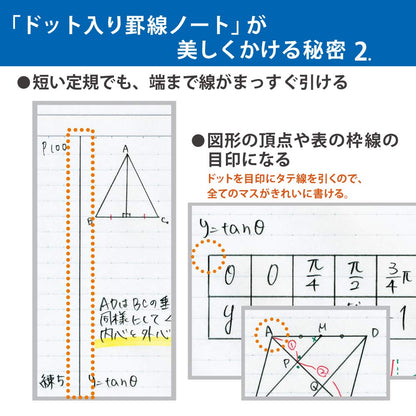Kokuyo Notebook, Campus Notebook, Limited Edition Tile dot-Filled B Ruffled